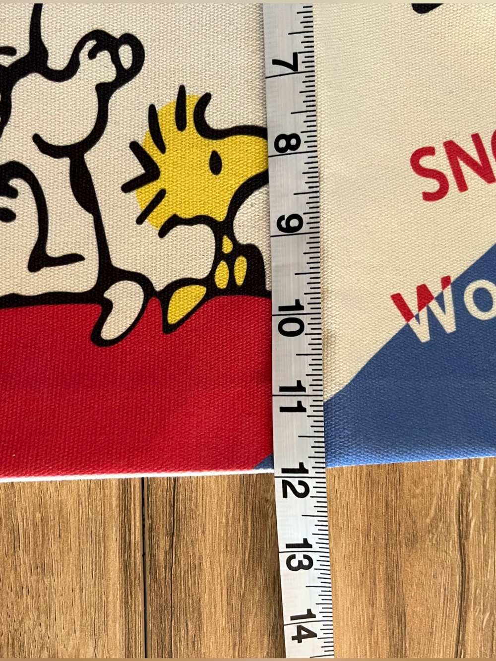 Snoopy & Woodstock Cream Canvas Tote Bag - Picture 7 of 8